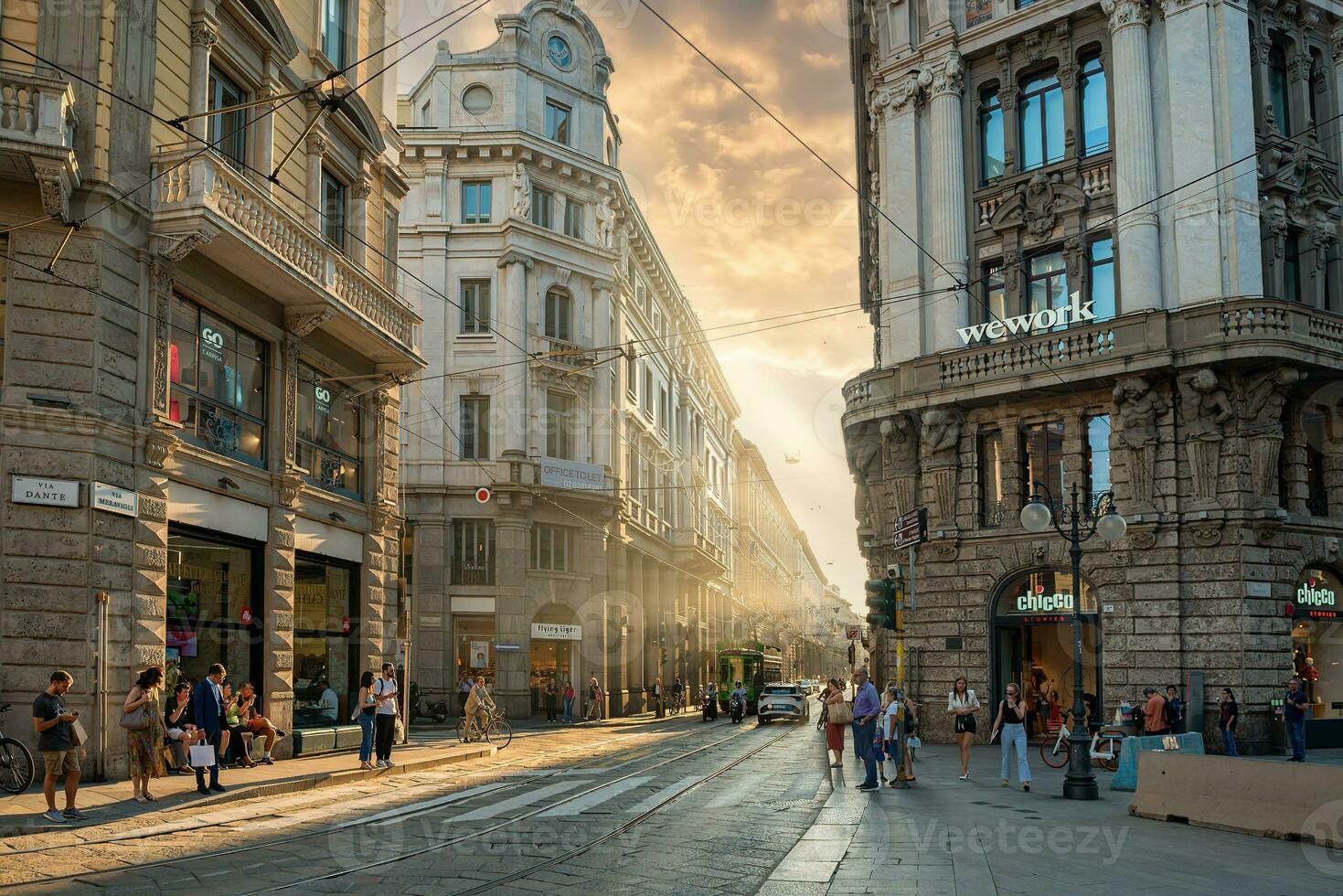 calle orefici en Milán foto