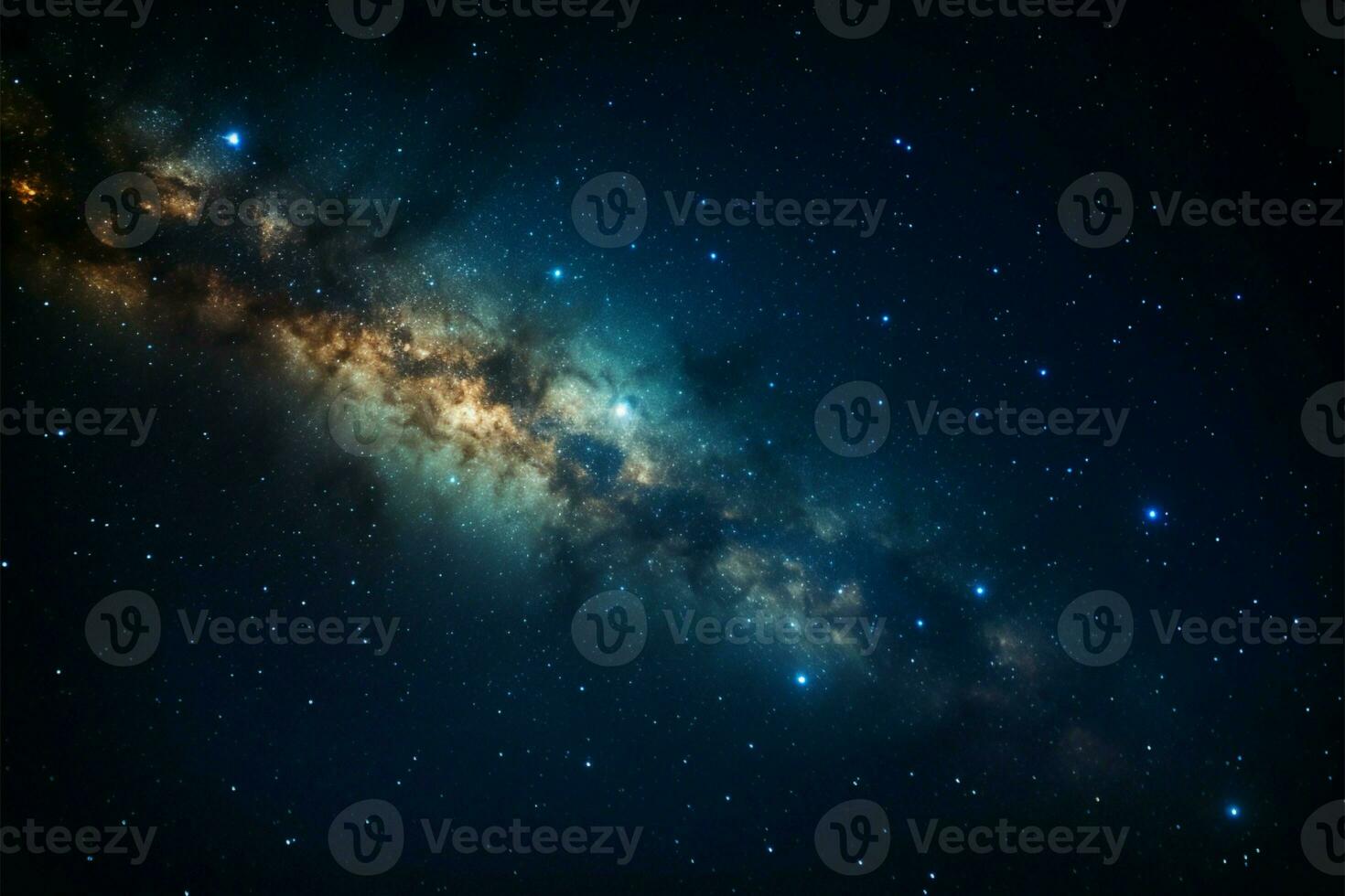 ai generado celestial preguntarse lechoso camino galaxia adornado con estrellas y espacio polvo foto
