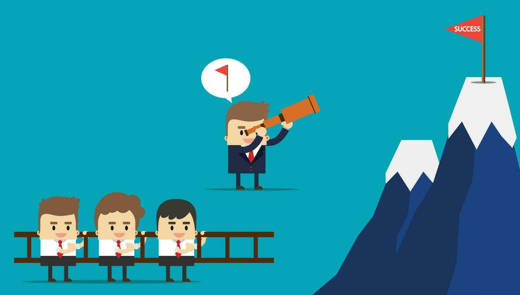 The team. Business vector illustration