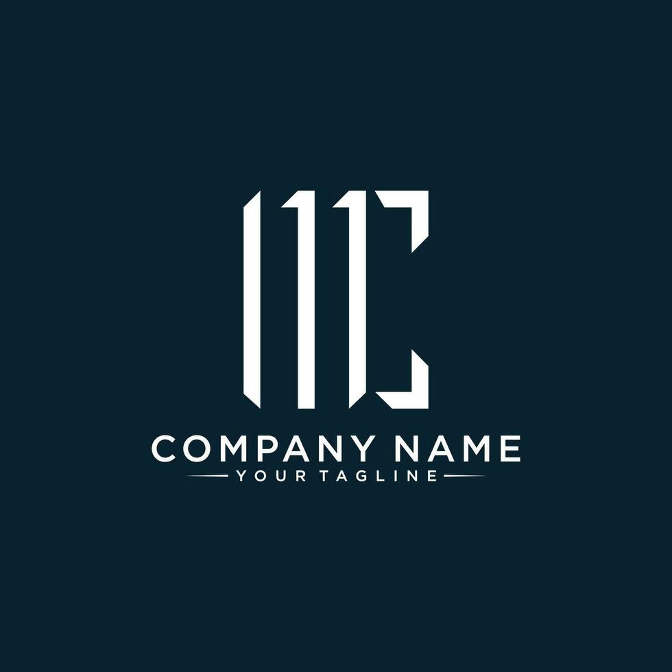 Initial letter MC or CM minimalist art logo,Vector Illustration vector