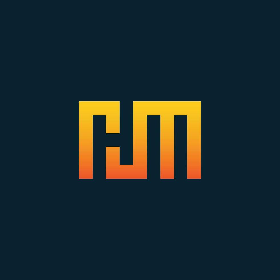 HM logo initial letter design template vector
