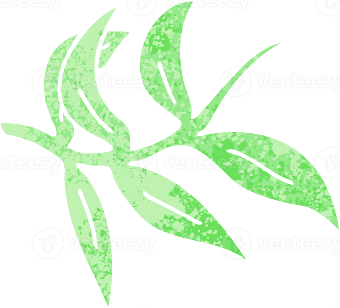 quirky retro illustration style cartoon vines png