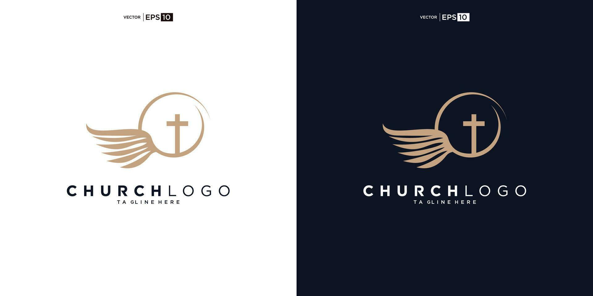 Church logo. Bible, Jesus' cross and angel wings. Wings church logo ...