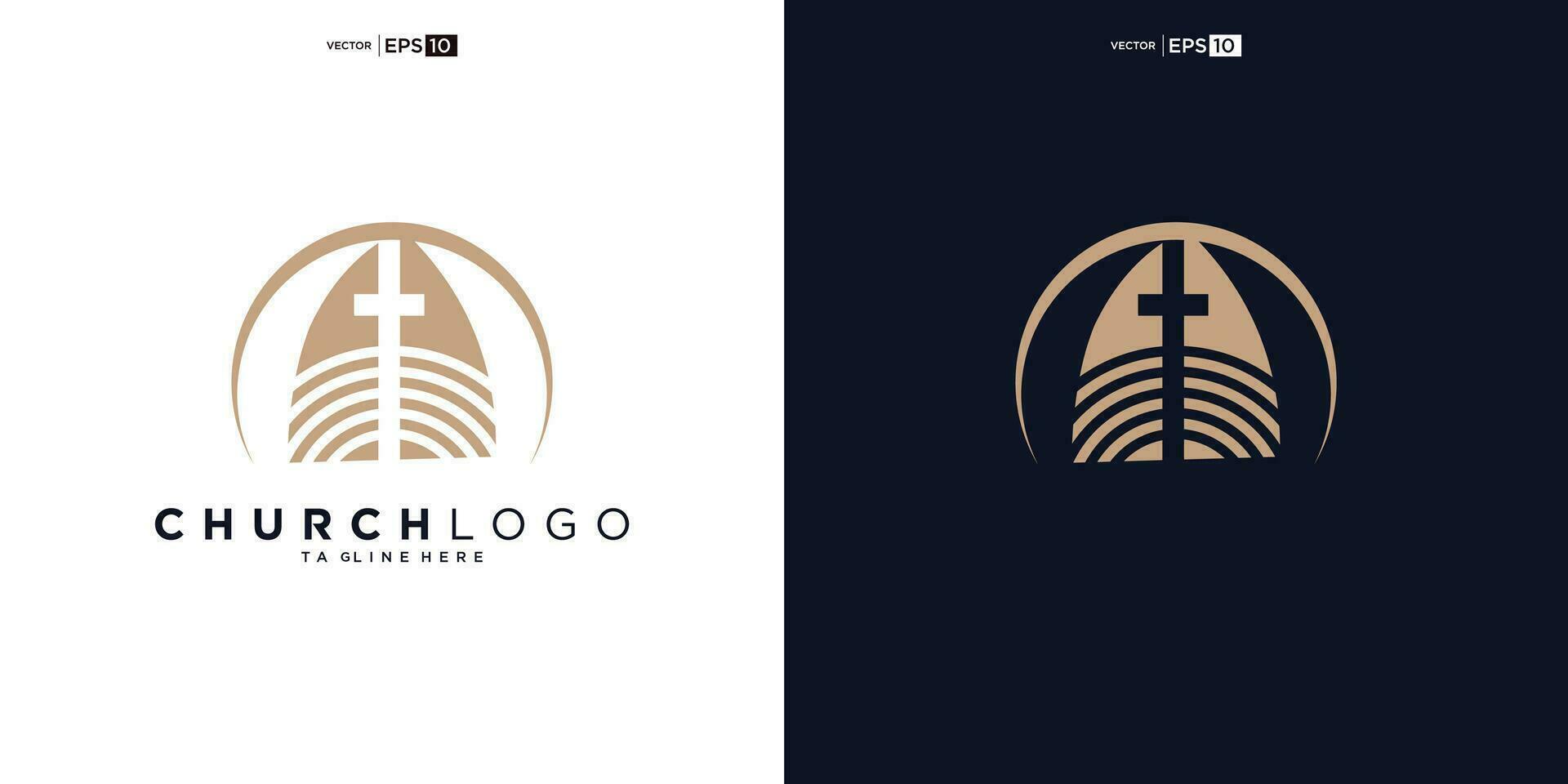 church logo design, inspiration church logo, christian logo symbol illustration. vector