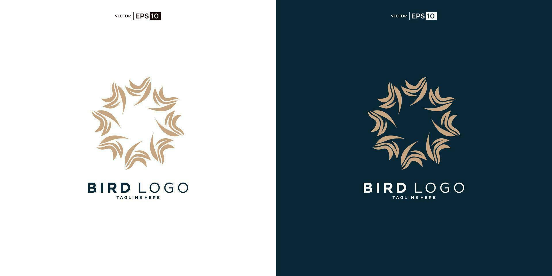 Flying Wings Bird Logo abstract design inspiration vector