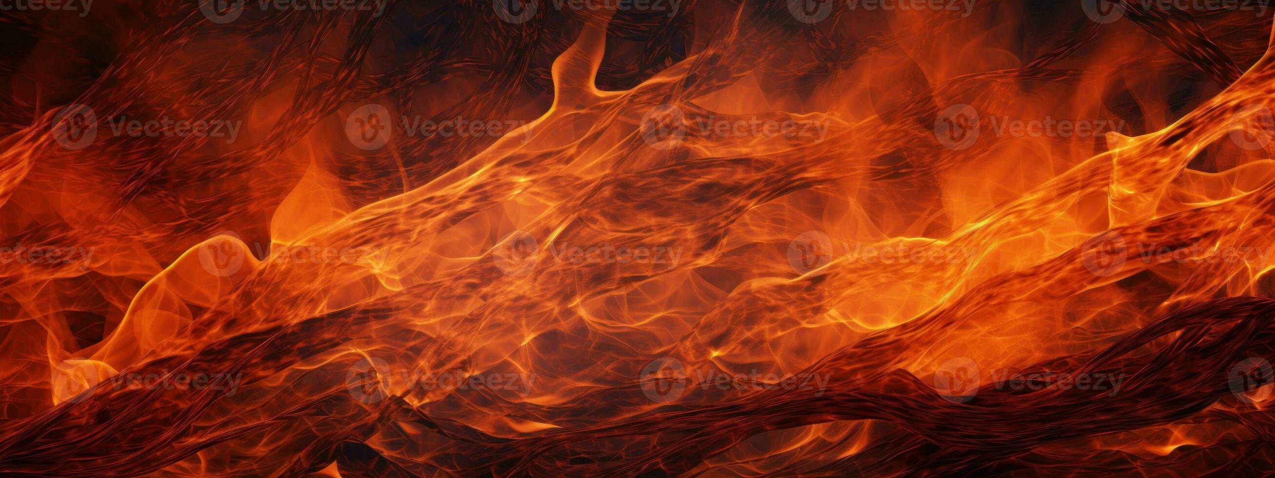 AI generated Radiant fire glow, mesmerizing mix of color. AI generative. photo