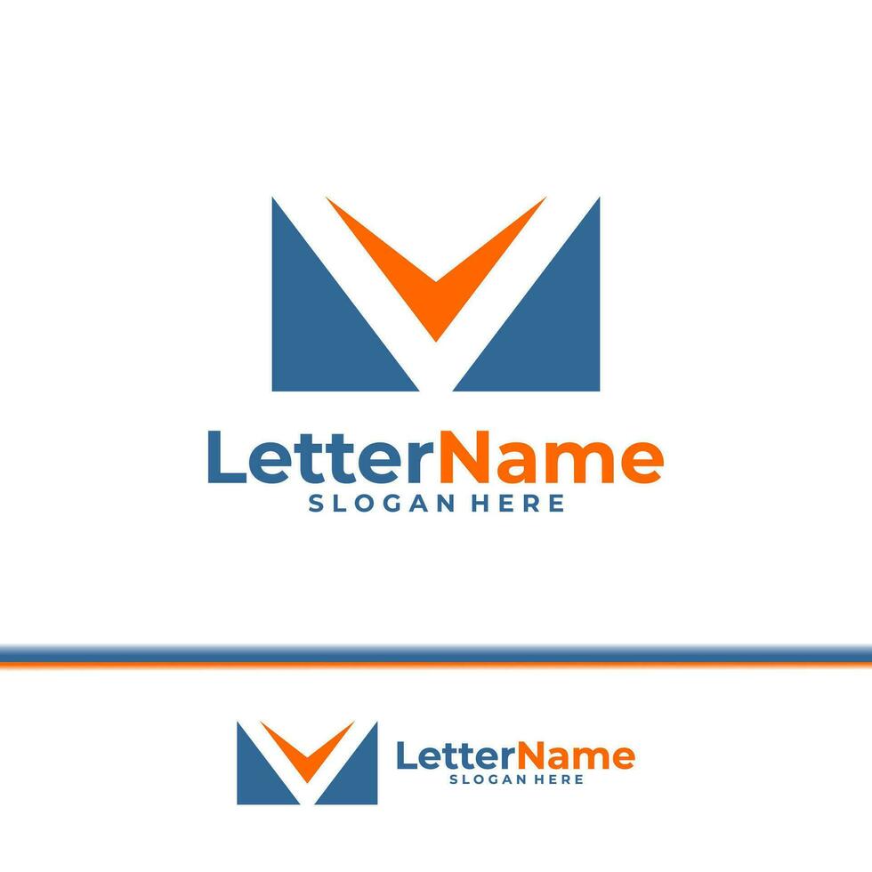 Modern letter MV logo design vector. Creative M logo concepts template vector