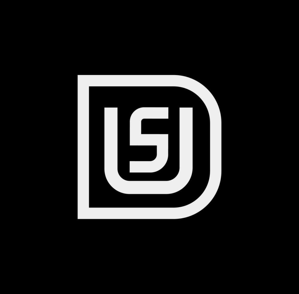 SUD company name initial letters icon. vector