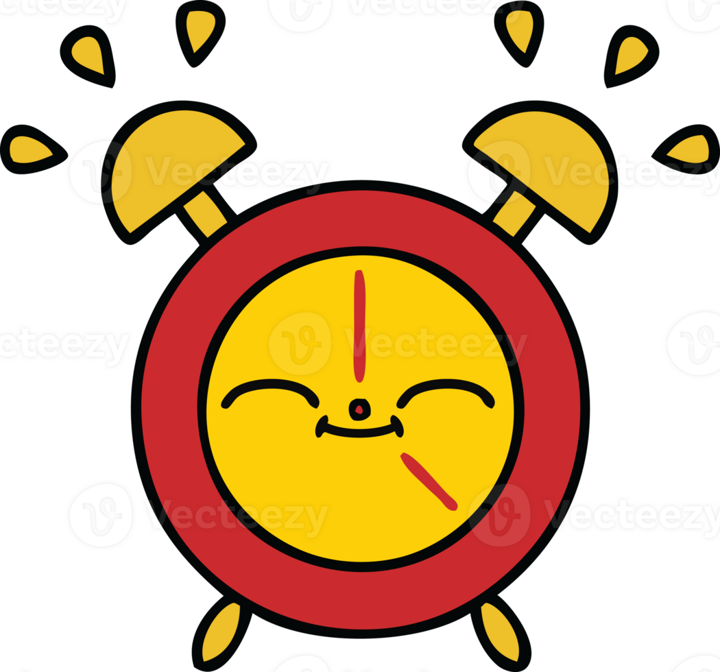 cute cartoon of a alarm clock png