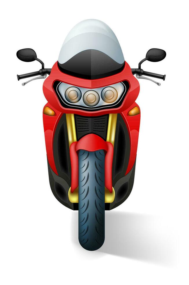 motorbike modern fast sports motorcycle vector illustration isolated on white background