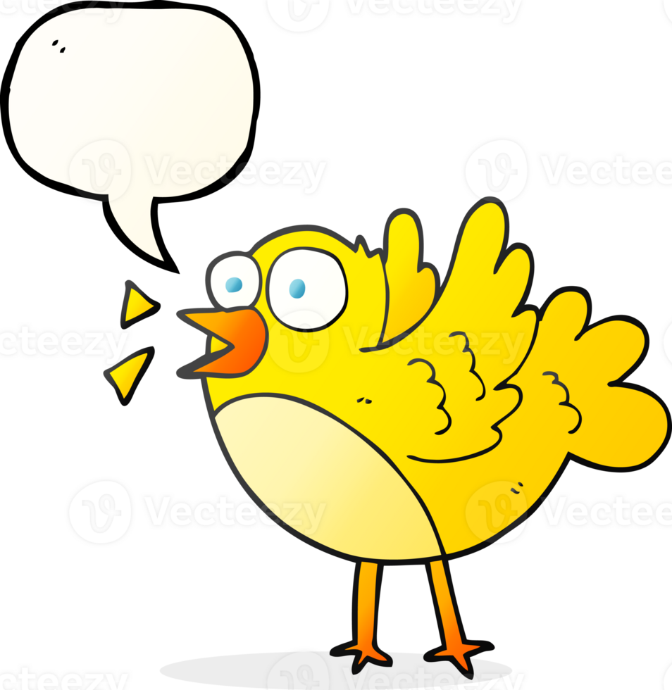 speech bubble cartoon bird png