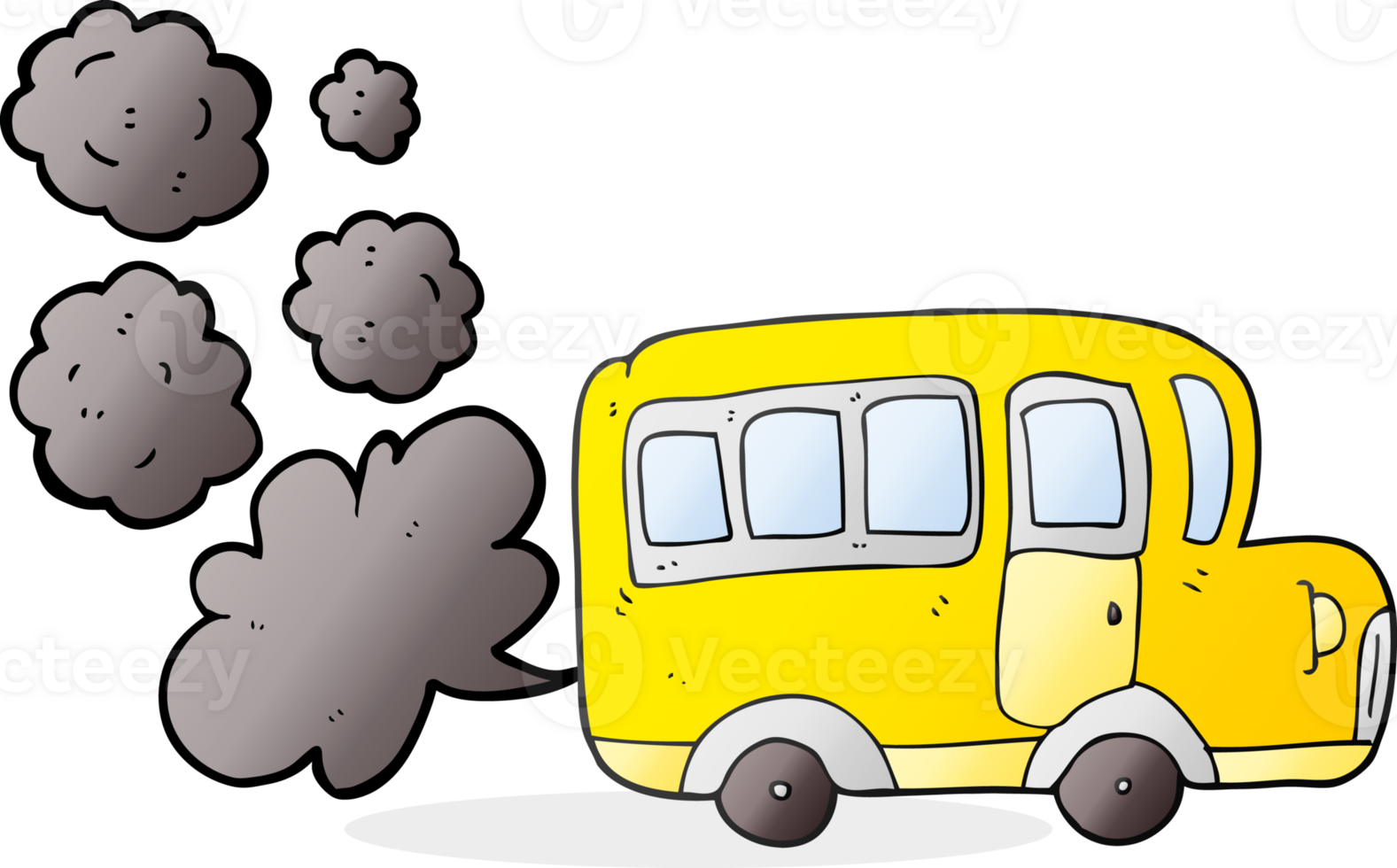 cartoon yellow school bus png