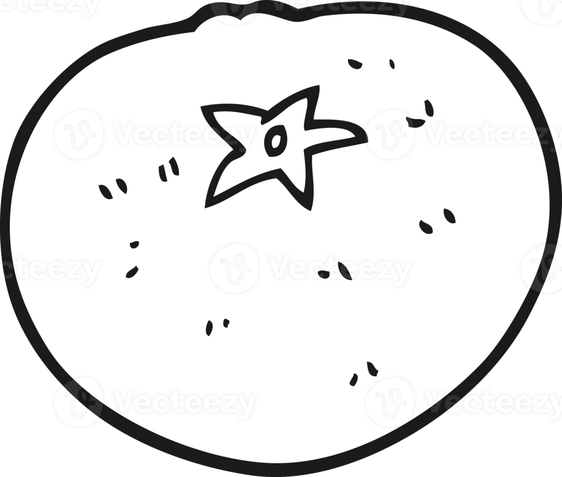black and white cartoon tomato png