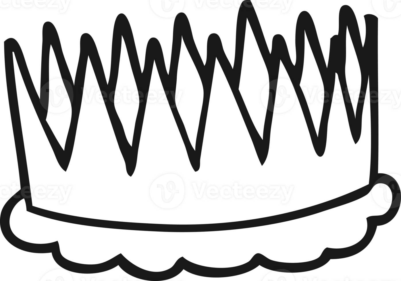 black and white cartoon crown png