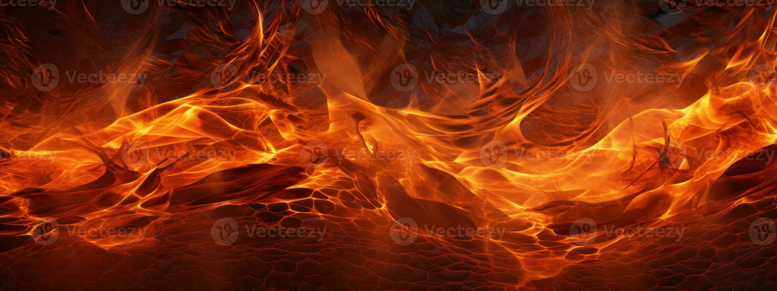 AI generated Radiant fire glow, mesmerizing mix of color. AI generative. photo