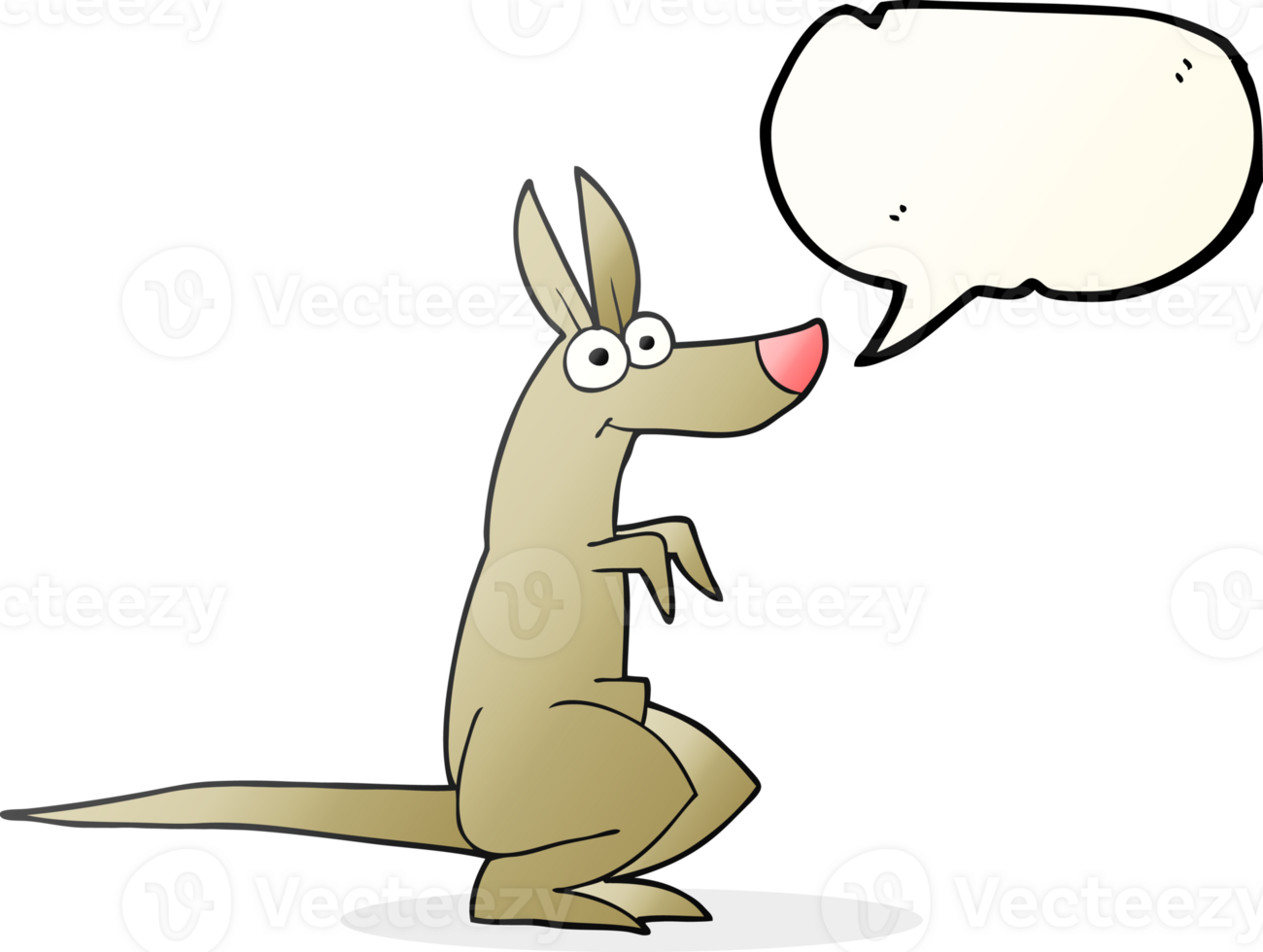 speech bubble cartoon kangaroo png