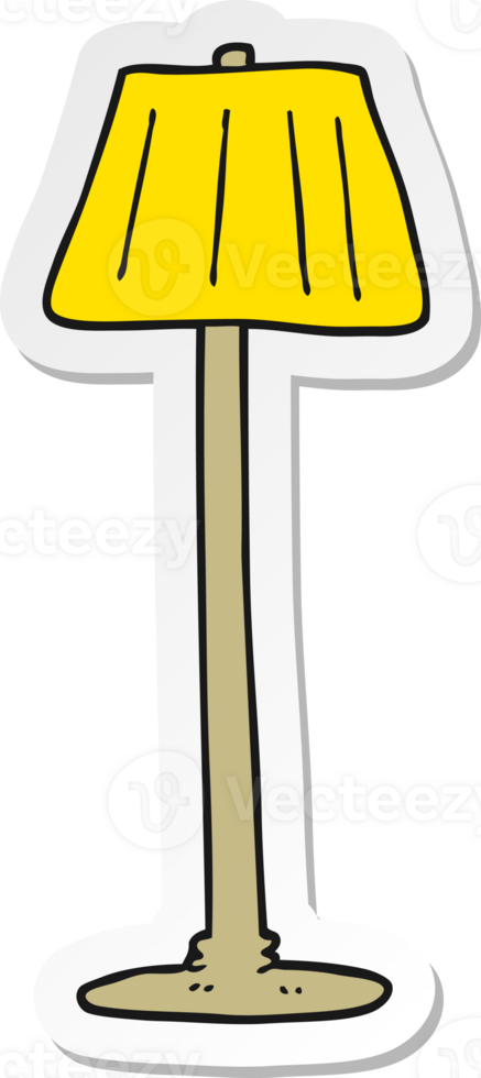 sticker of a cartoon lamp png