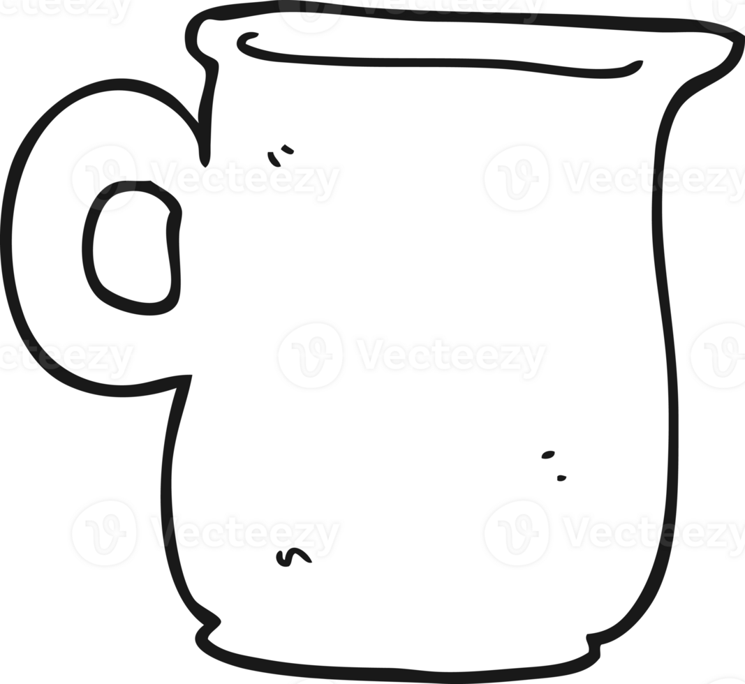 black and white cartoon milk jug png