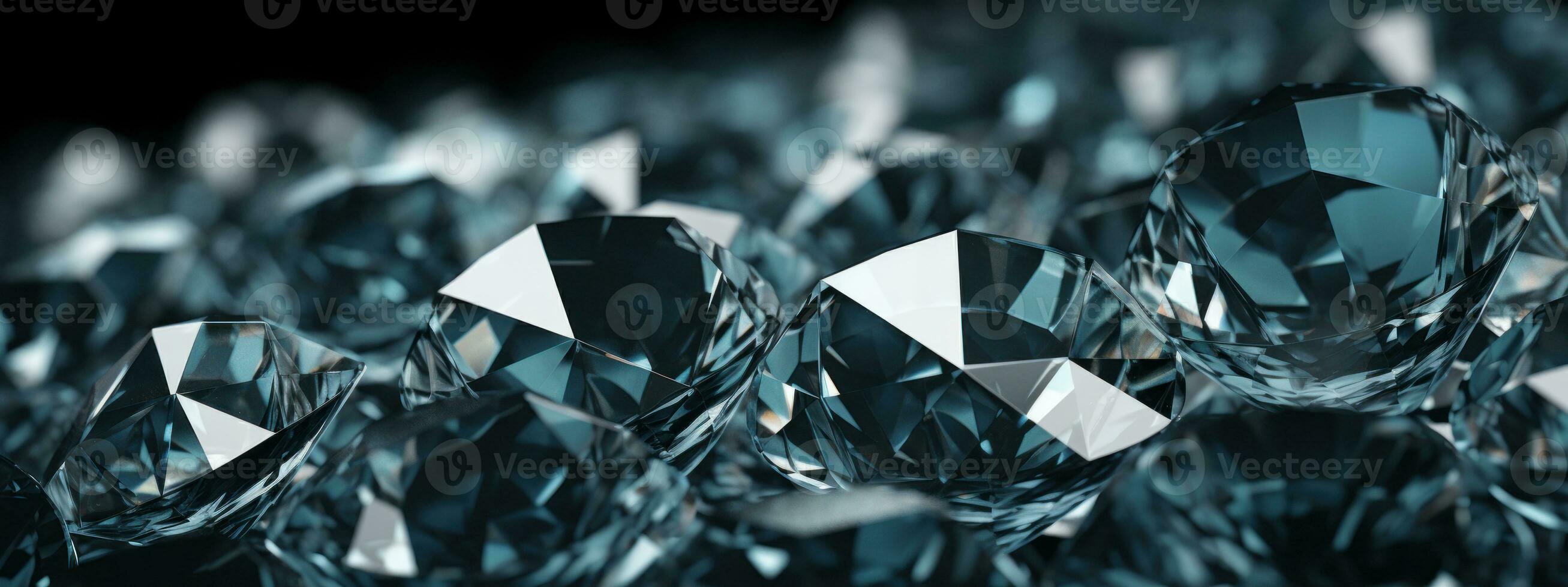 AI generated Elegant assortment of precious diamonds. AI generative. photo