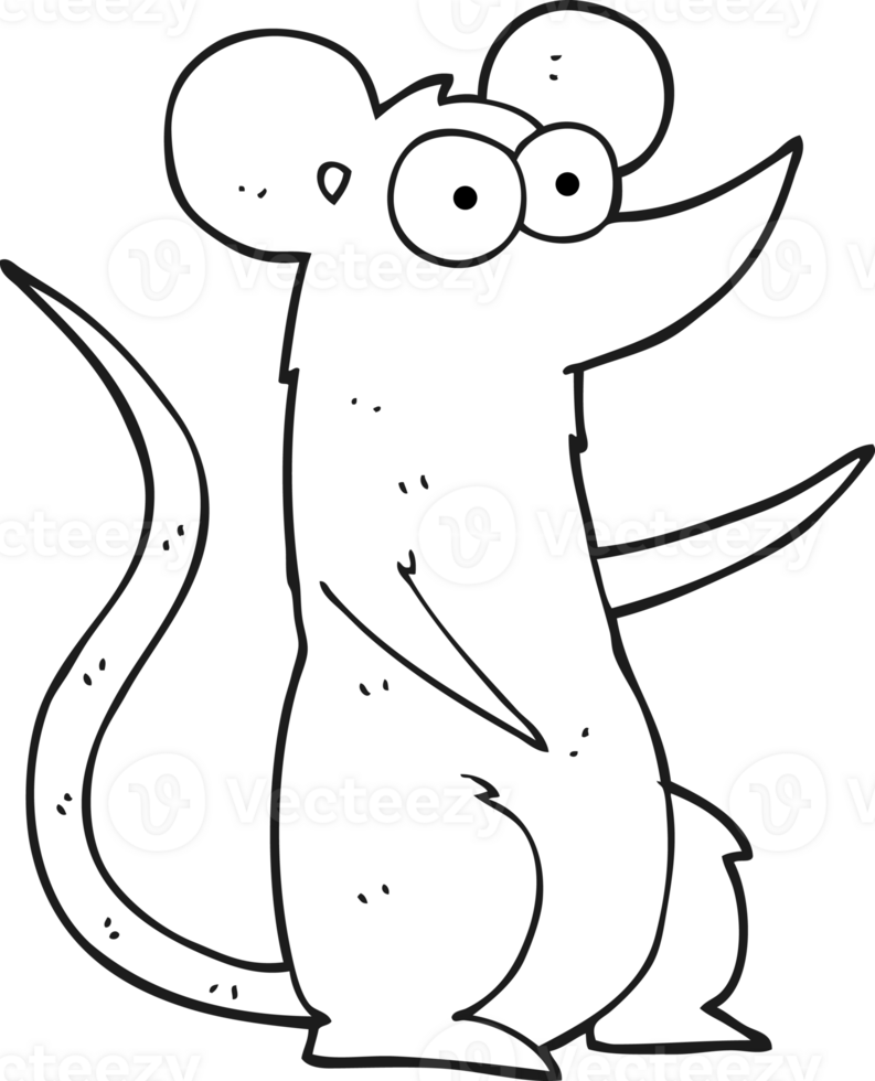 black and white cartoon mouse png