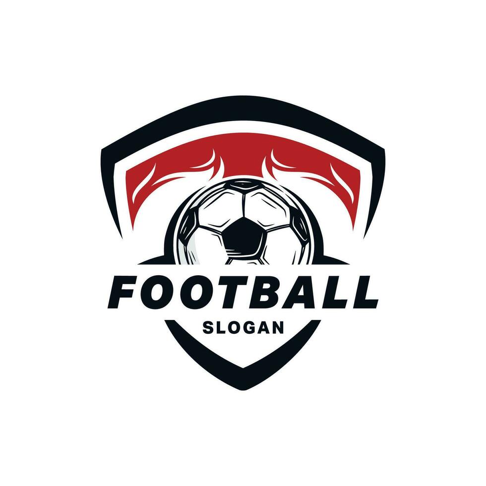 Football logo design vector illustration