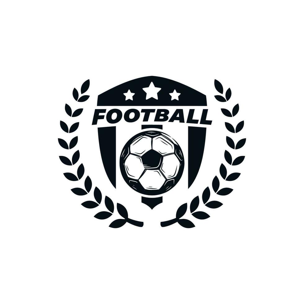 Ilustración de vector de diseño de logotipo de fútbol