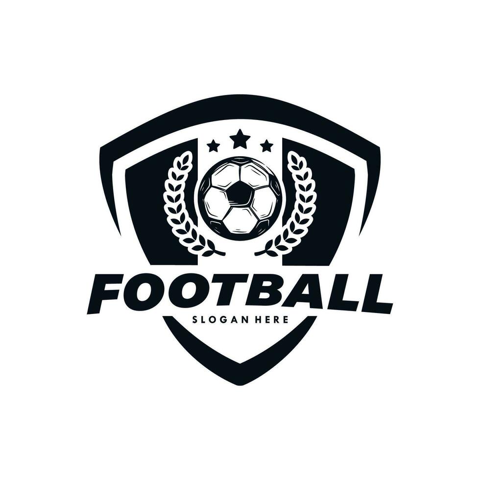 Football logo design vector illustration