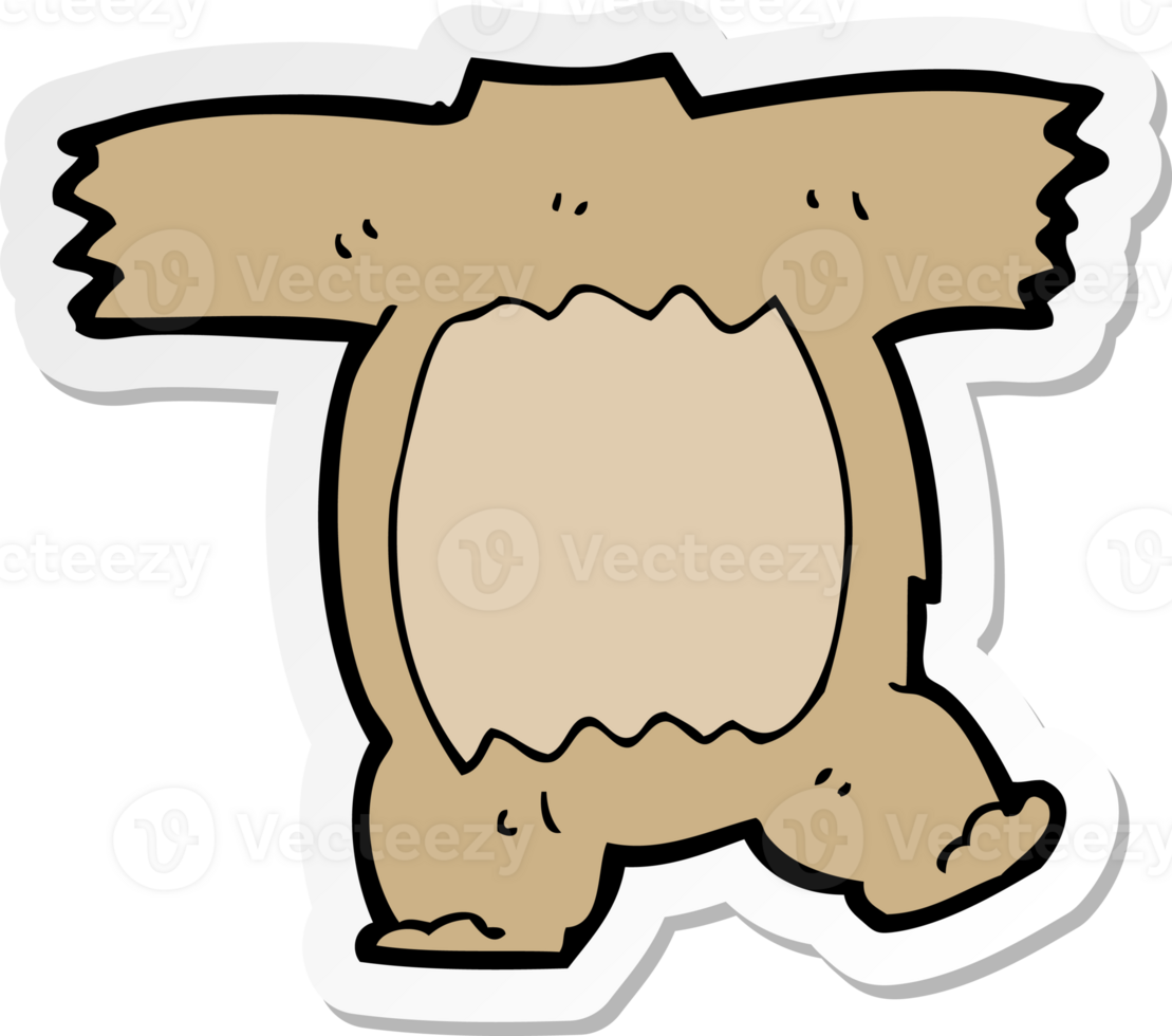 sticker of a cartoon teddy bear body mix and match cartoons png