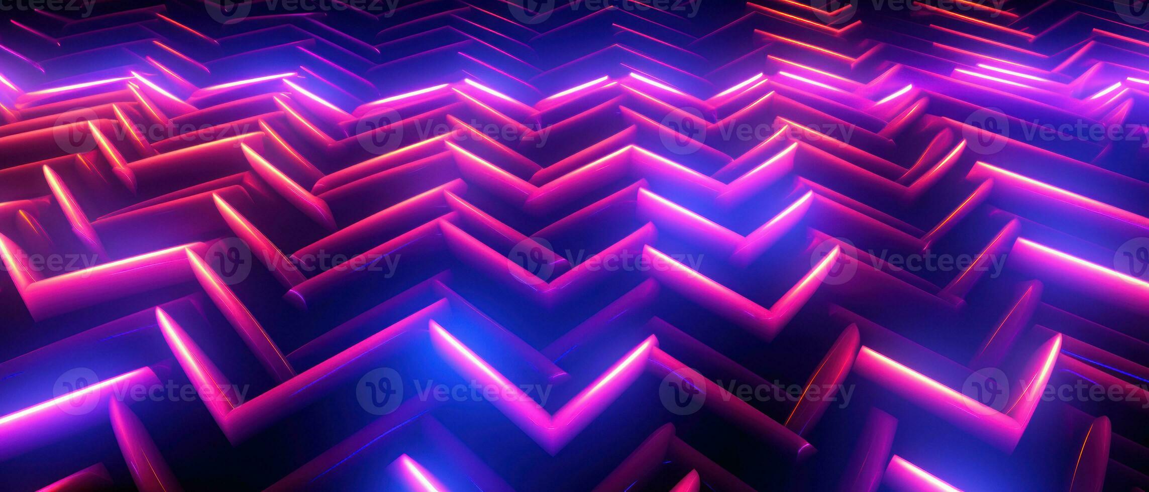 AI generated A mesmerizing neon pattern with a futuristic edge. photo