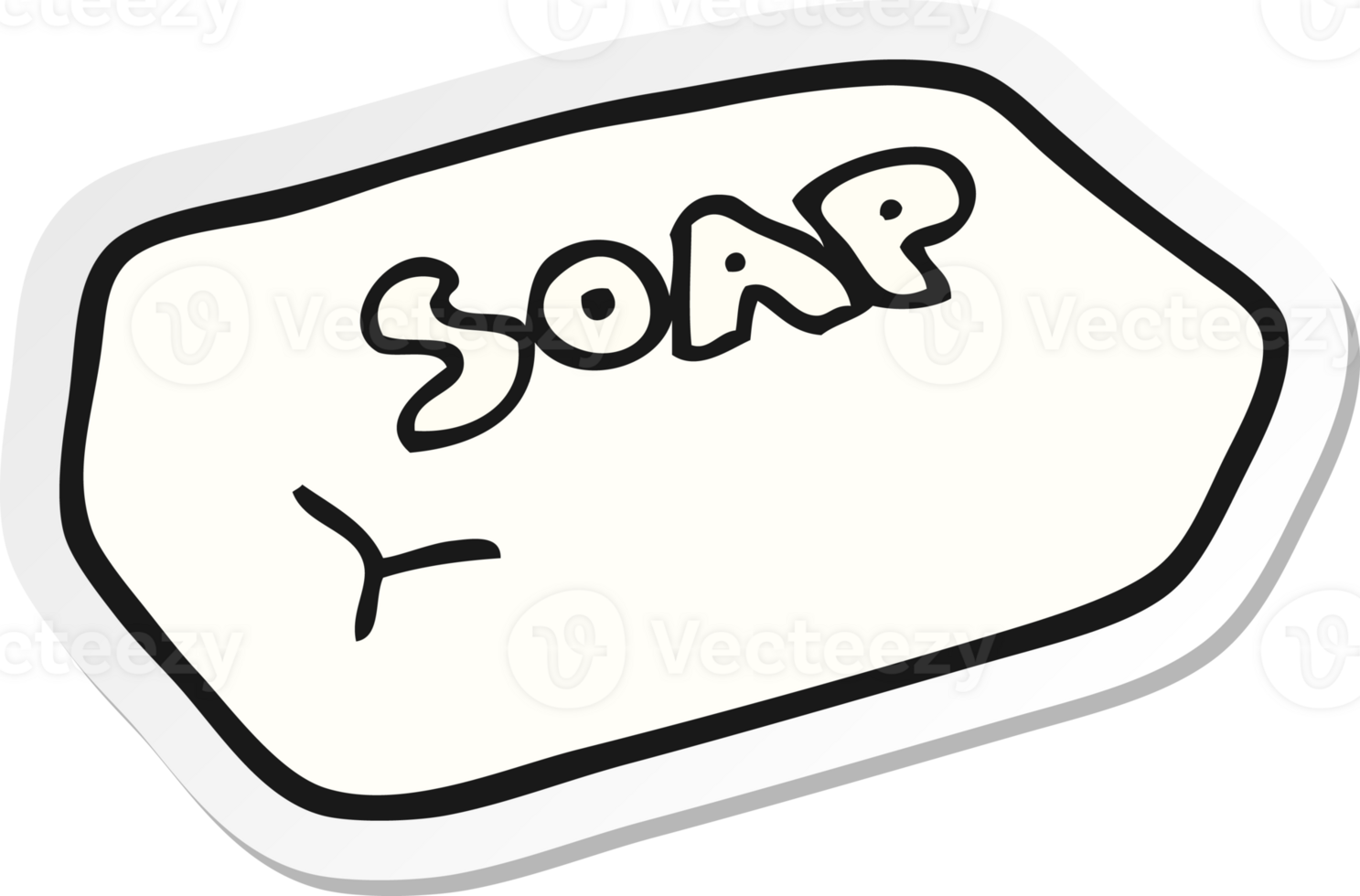 sticker of a cartoon soap png