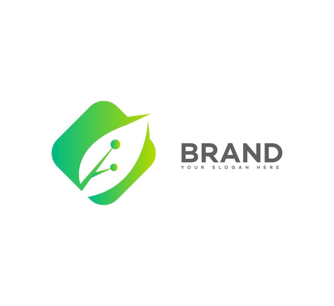 green tech logo vector