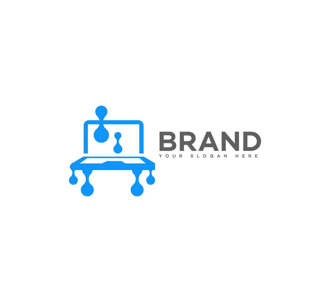 ict logo design vector