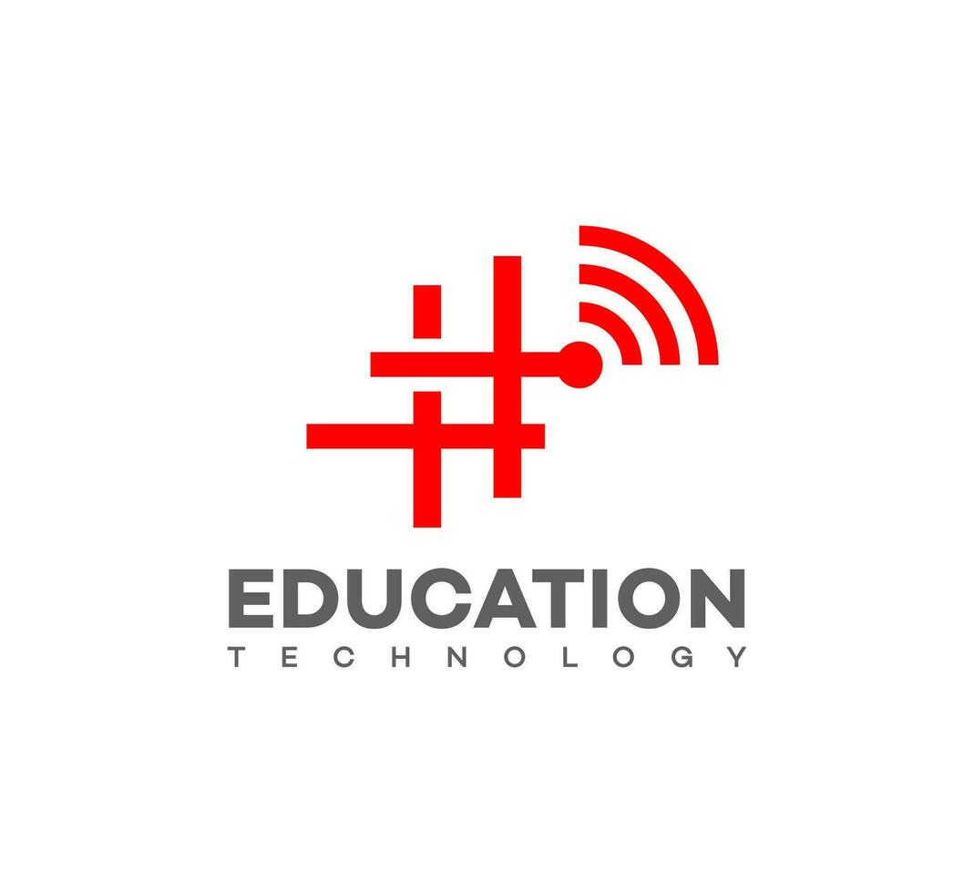 logotipo de tecnología educativa vector