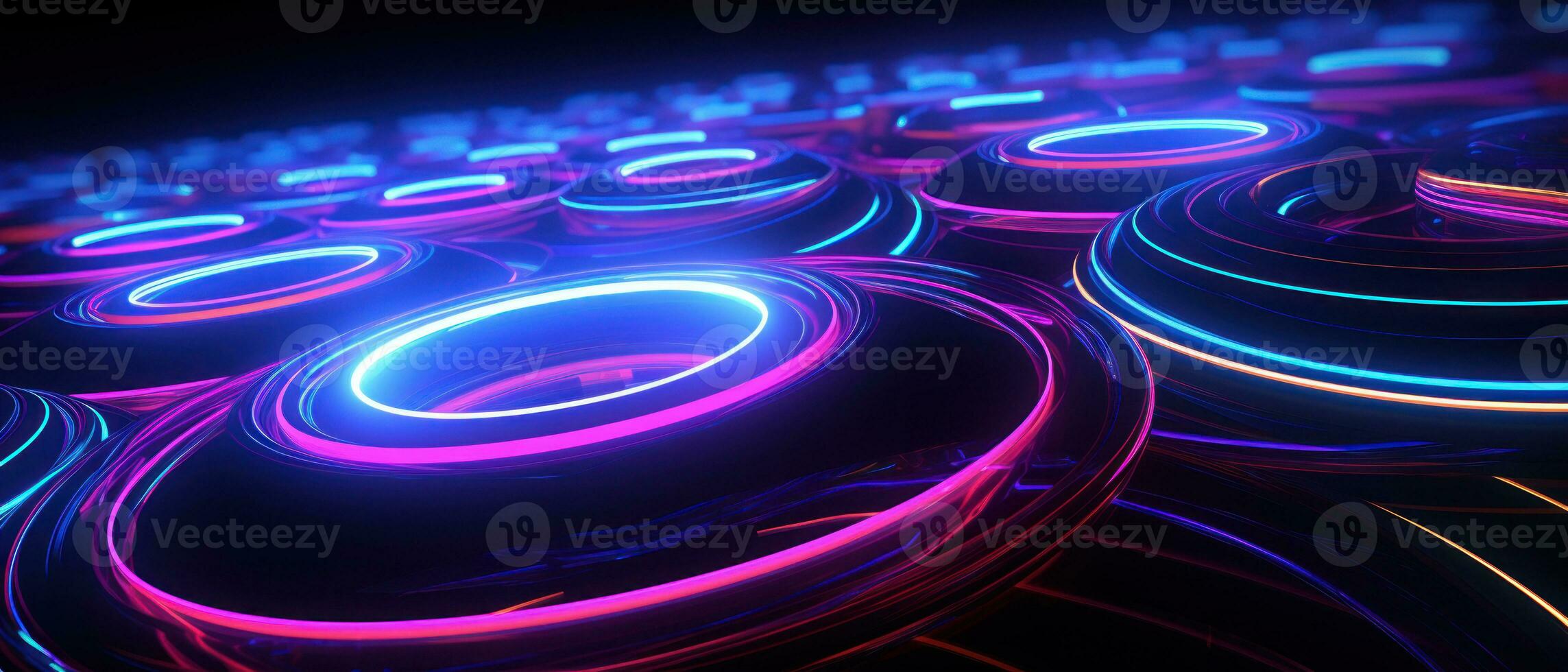 AI generated A journey through a digital portal awaits in this abstract disk background. photo