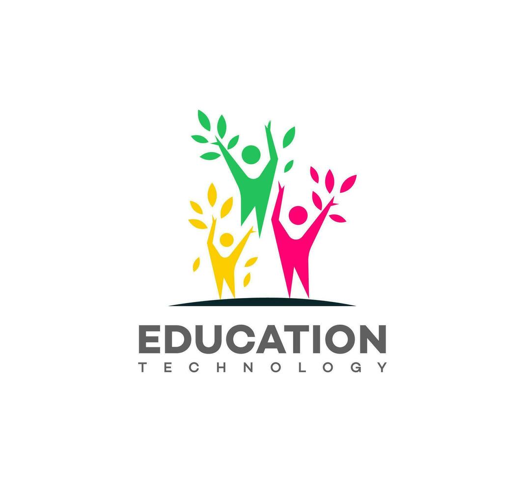 education technology logo vector