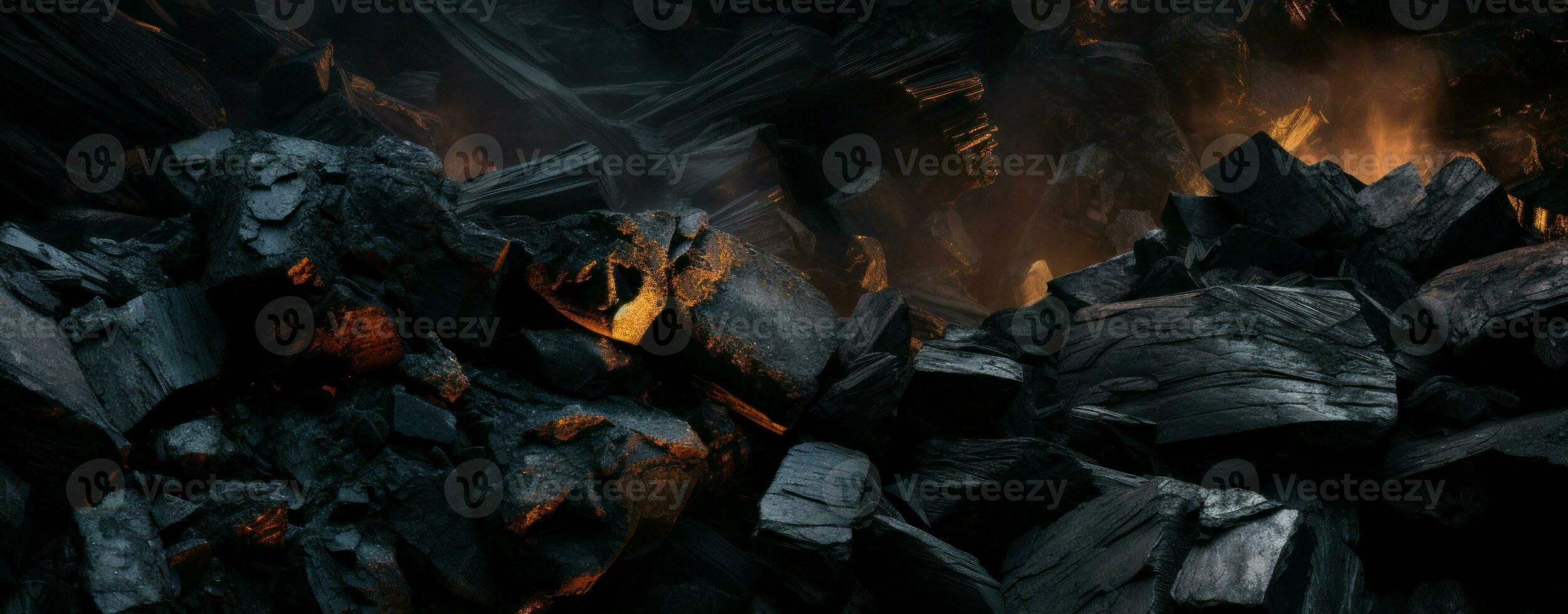 AI generated Mesmerizing close-up of coal with dancing flames. AI generative. photo