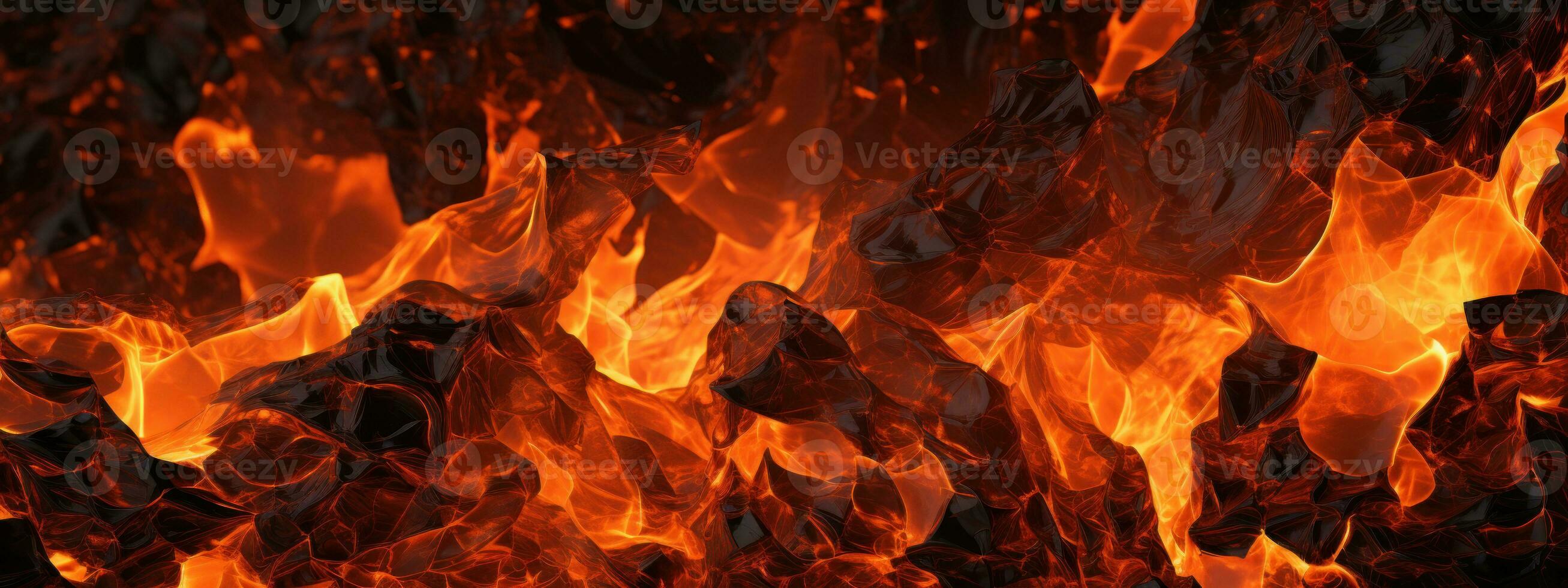AI generated Radiant fire glow, mesmerizing mix of color. AI generative. photo