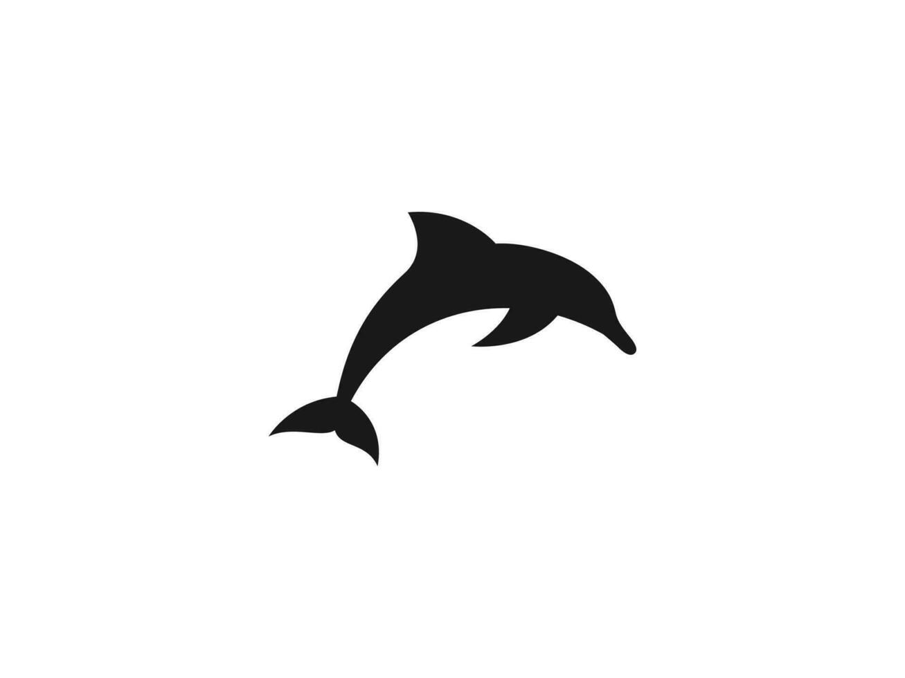 dolphin logo vector illustration. dolphin jump silhouette vector icon