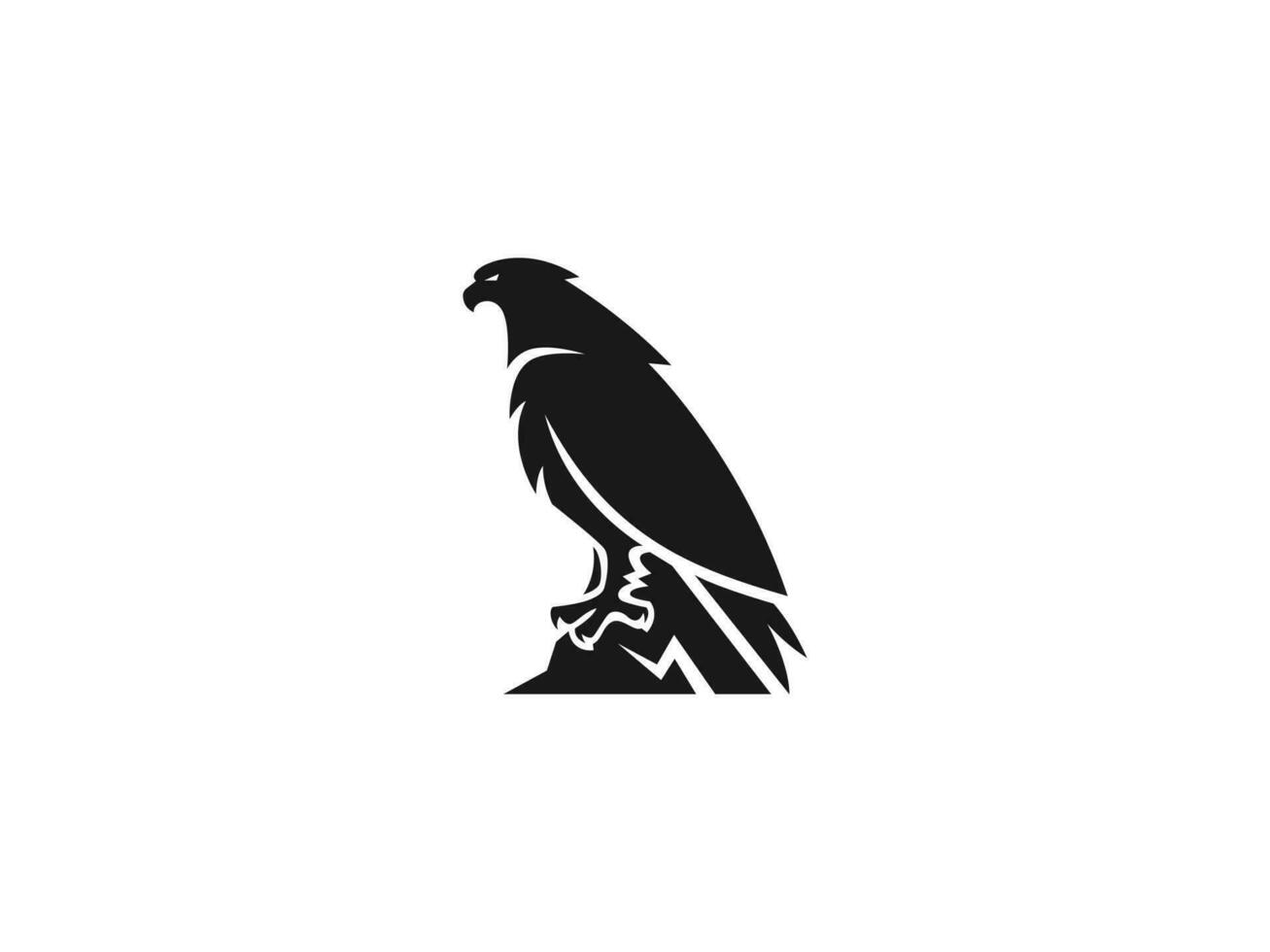 águila logo vector ilustración. halcón, halcón silueta vector icono