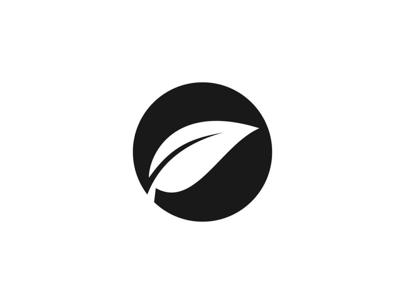 leaf logo vector illustration. leaf circle vector icon