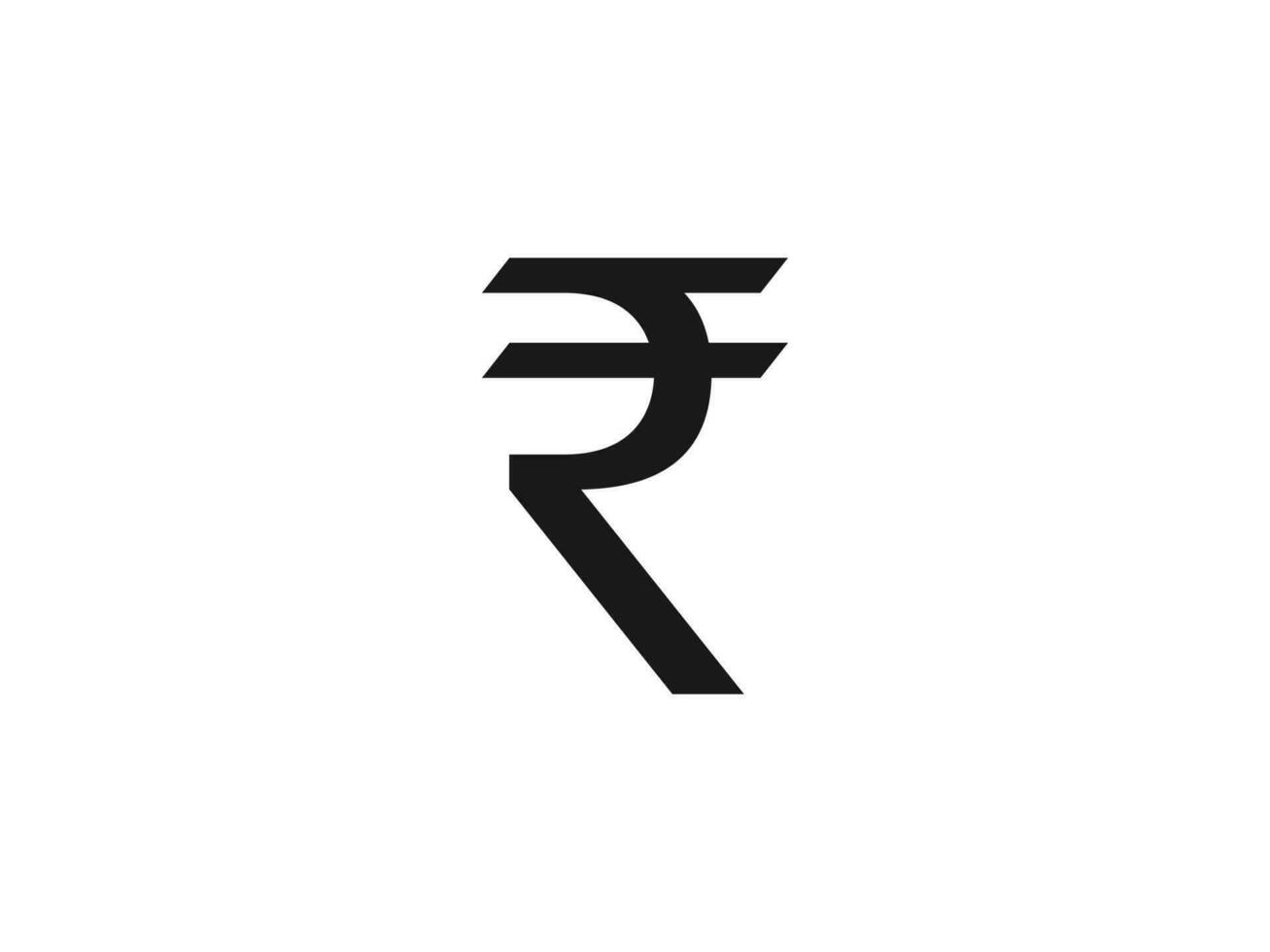 rupee icon vector symbol. Indian currency INR rupee symbol vector