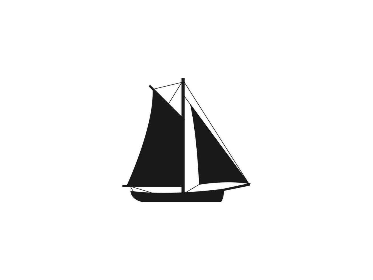 sailboat logo vector illustration.boat, ship, sail silhouette icon