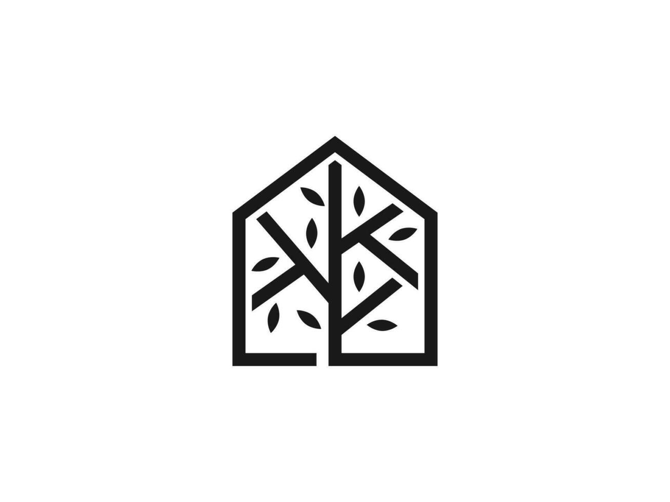 naturaleza casa logo vector ilustración. árbol casa vector icono