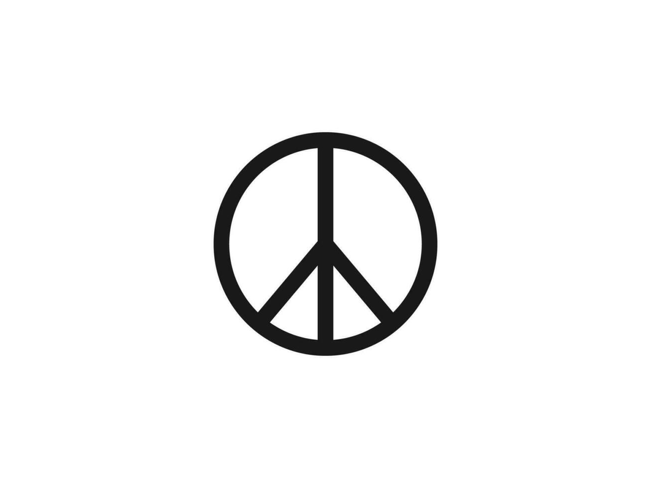 peace icon vector symbol.