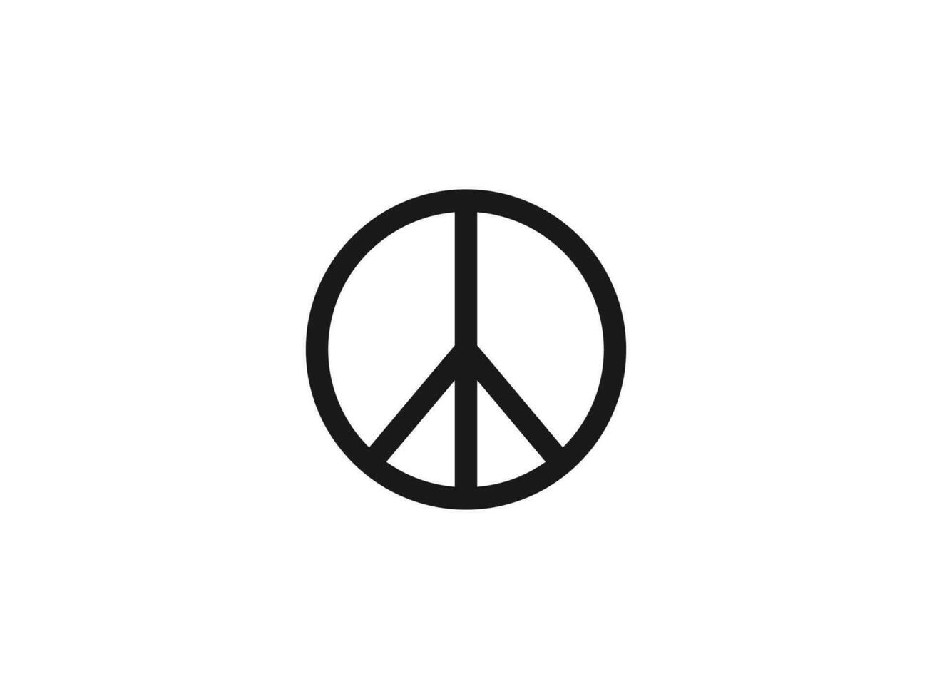 peace icon vector symbol.