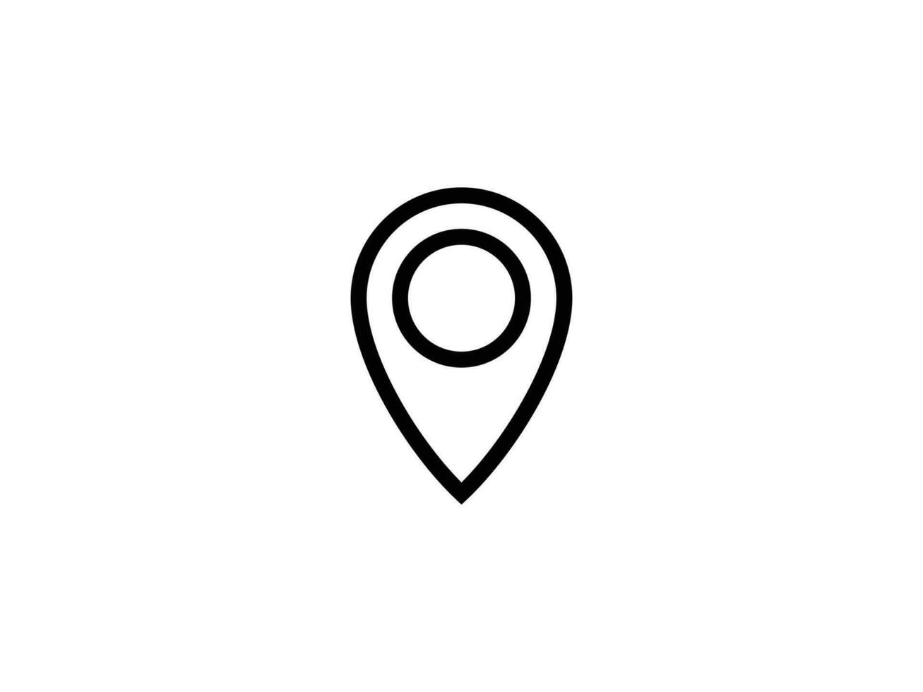map pin icon vector symbol. location point symbol vector