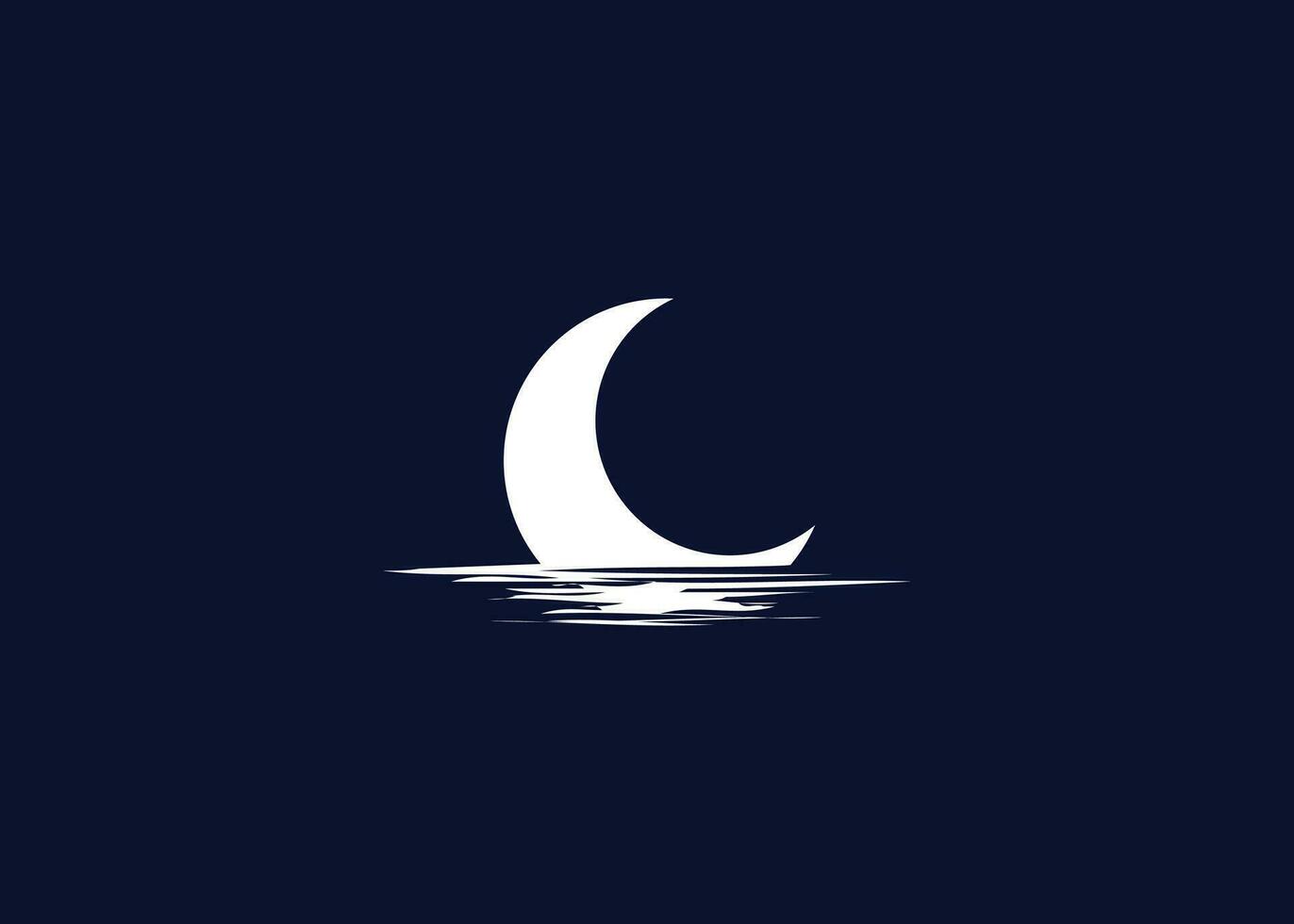 minimalista Luna logo diseño vector modelo