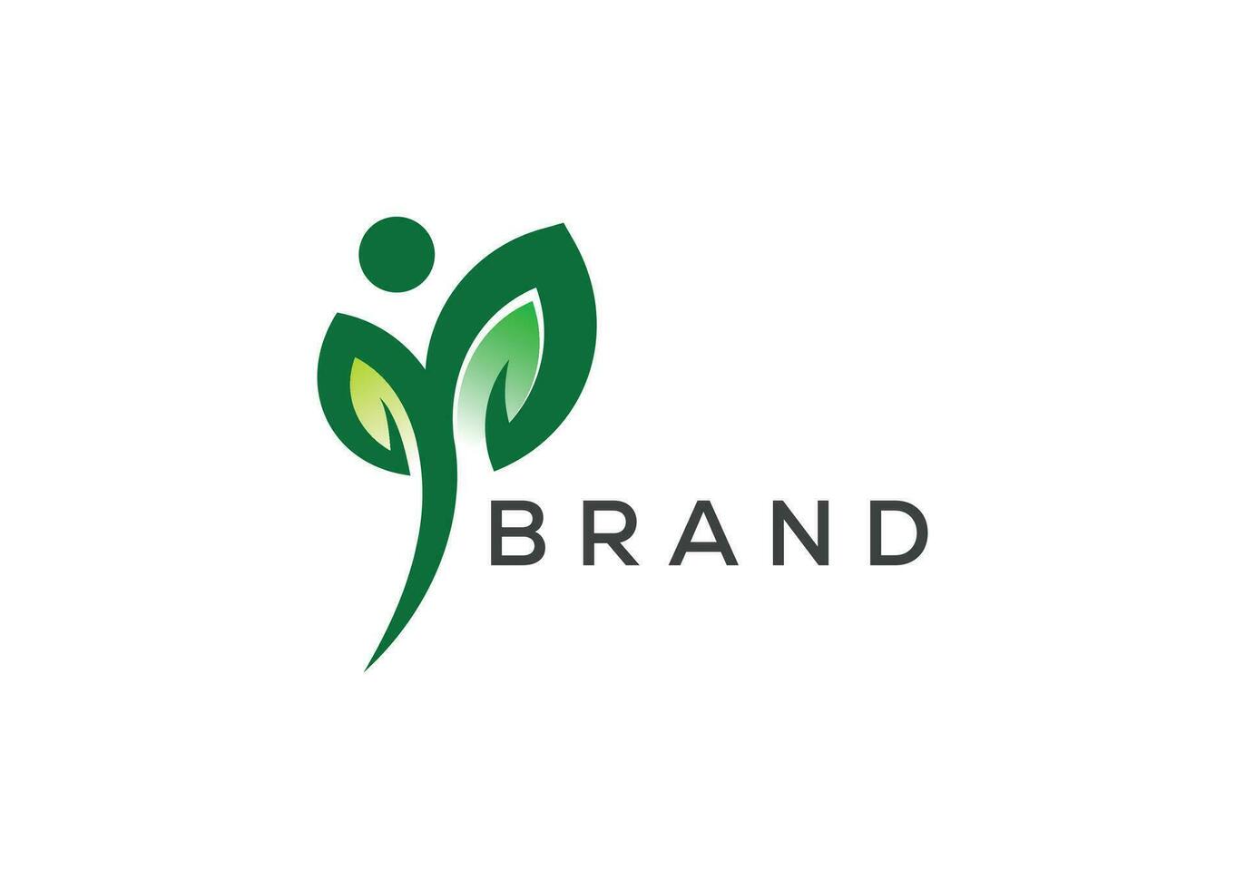 Organic leaf man logo vector. Nature man and eco life logo. Healthcare logo design vector template