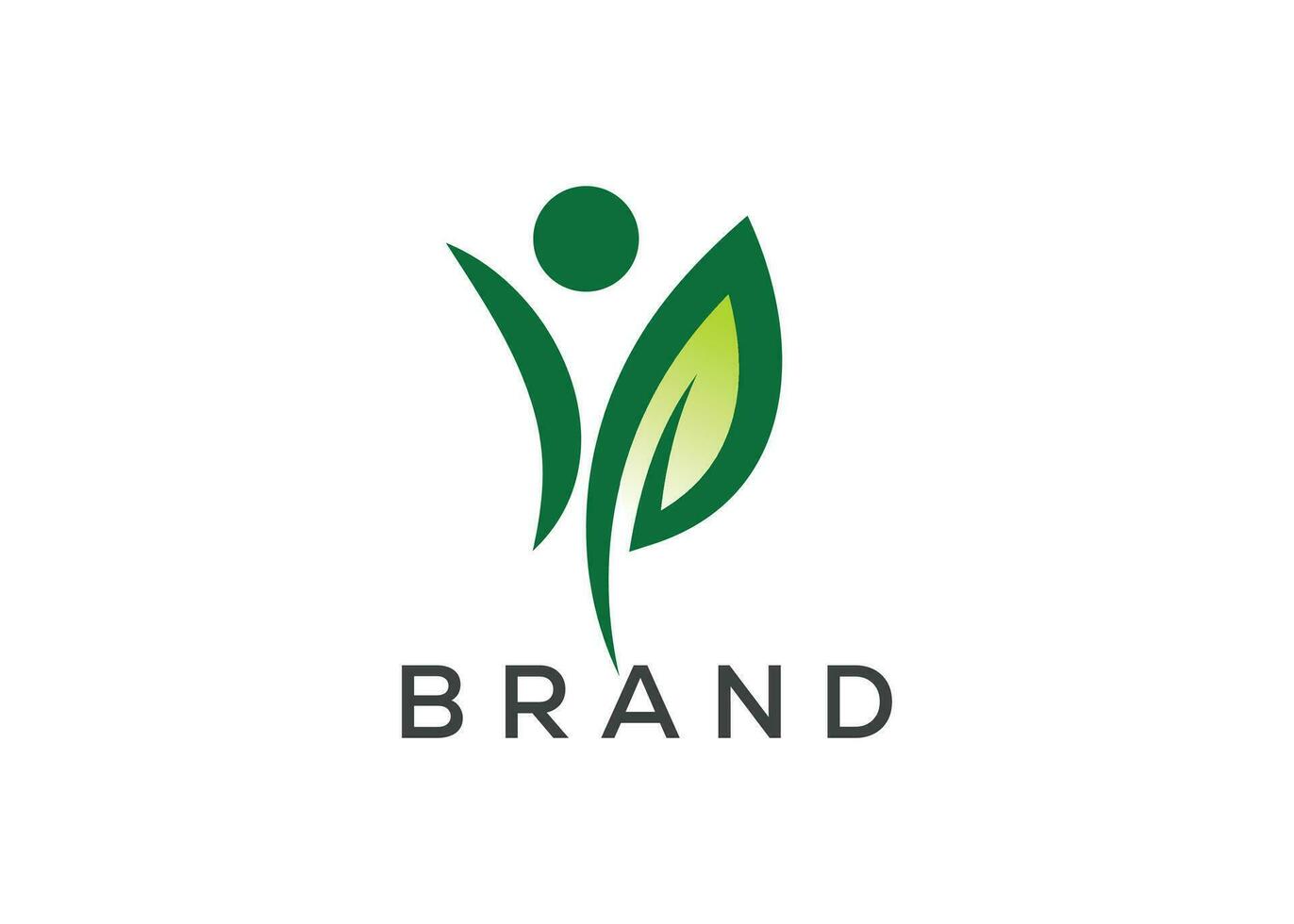 Organic leaf man logo vector. Nature man and eco life logo. Healthcare logo design vector template