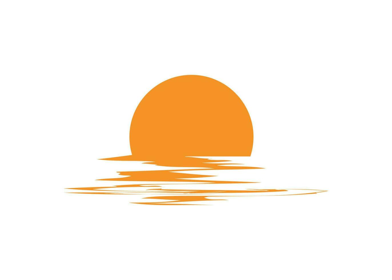 Minimalist Sunset logo design vector template